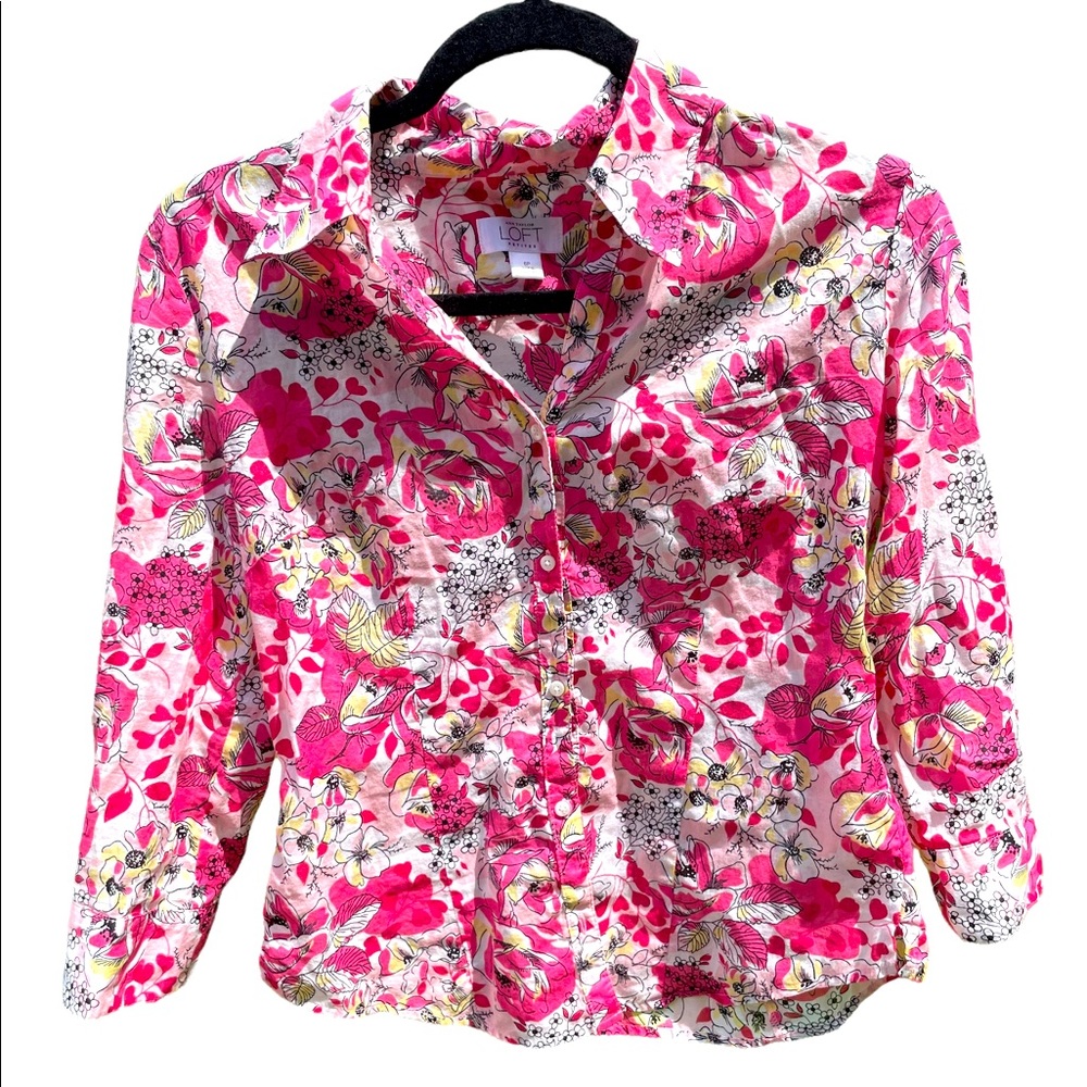 Loft Button Down Top, Size 6P